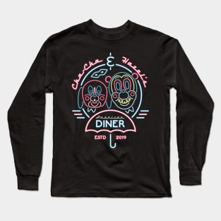 Cha Cha & Hazel Diner - Neon Sign - Comic Book Long Sleeve T-Shirt